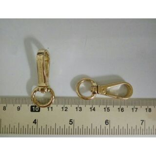 Móc đầu tròn MK vàng nhí