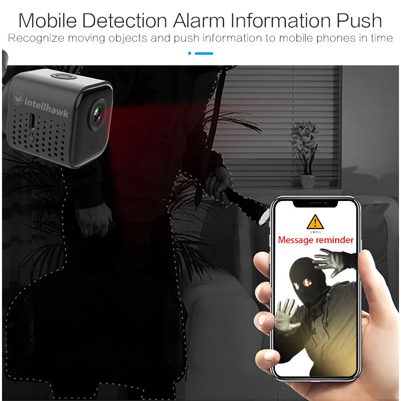 Camera ip mini Intellhawk A11 FullHD 1080P siêu nét tích hợp cảm biến ngày đêm để bật đèn hồng ngoại tự động | BigBuy360 - bigbuy360.vn