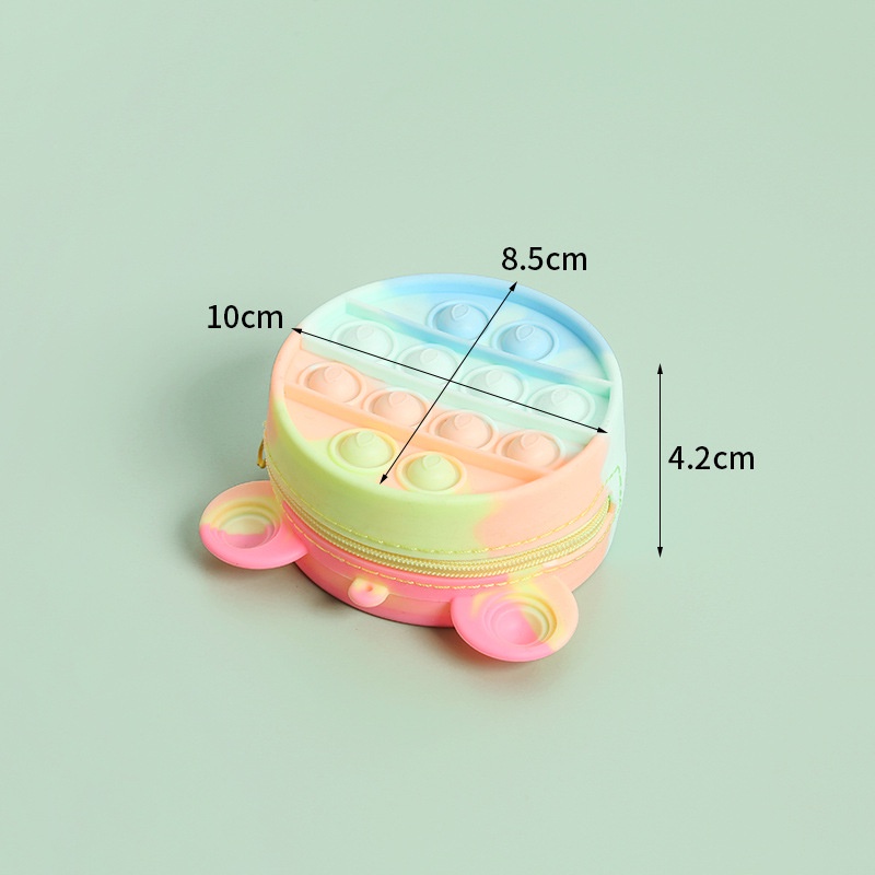 Túi Đựng Tiền Xu Qipin Bằng Silicon Hình Chuột Mickey Hoạt Hình Nhiều Màu Giúp Giảm Căng Thẳng