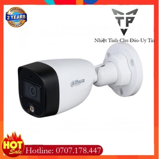 Camera hdcvi cvi/tvi/ahd/analog 2mp full color dahua dh-hac-hfw1239cp-il-a tích hợp mic, có màu ban đêm -chính hãng