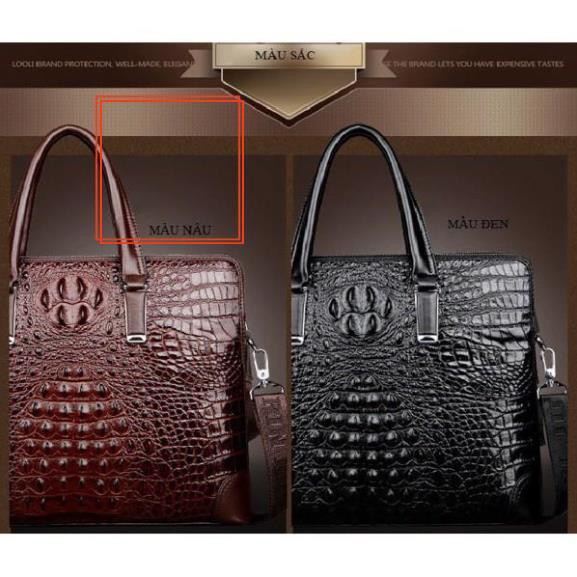 Chính Hãng cặp da cao cấp Cặp da cá sâu 1676 (Bảo hành 3 năm - Có ảnh thật) | BigBuy360 - bigbuy360.vn