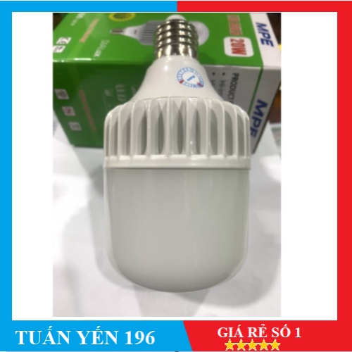 Bóng led bulb 20W cao cấp MPE Thân Nhồm ( tiêu chuẩn Châu Âu ) - TUẤN YẾN 196