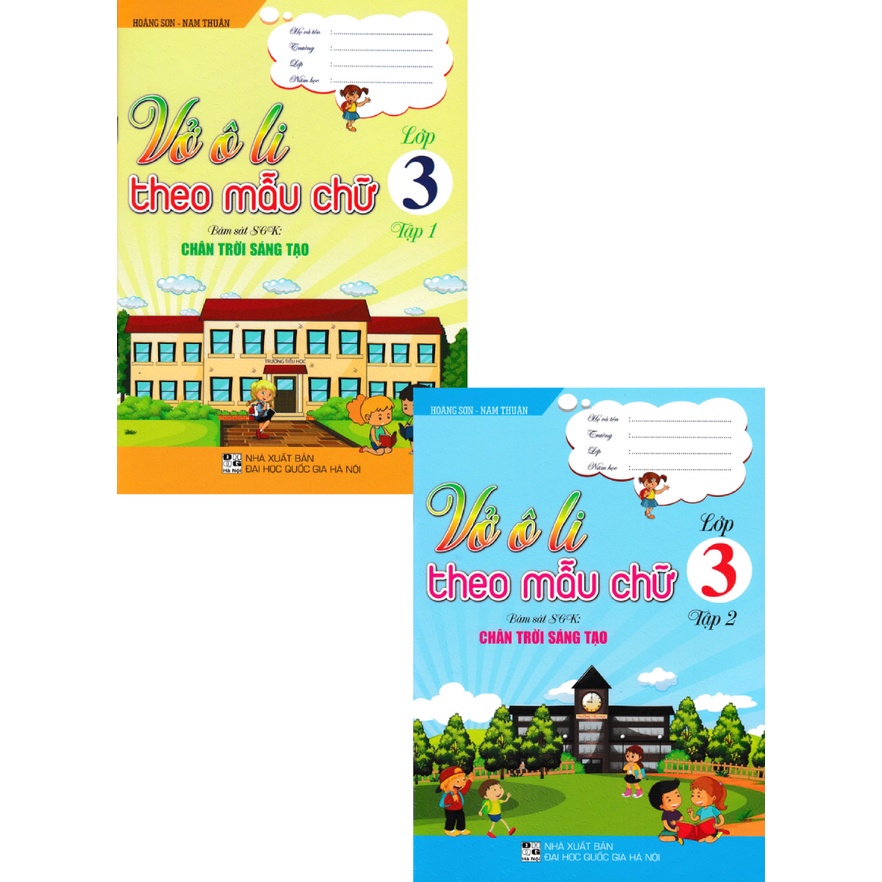 Sách Combo vở ô li theo mẫu chữ lớp 3 (bám sát sgk chân trời sáng tạo - bộ 2 cuốn)