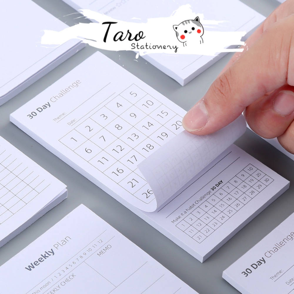 Giấy note ghi chú tiện dụng lên kế hoạch to do list N05 học từ vựng Simple Taro Stationery