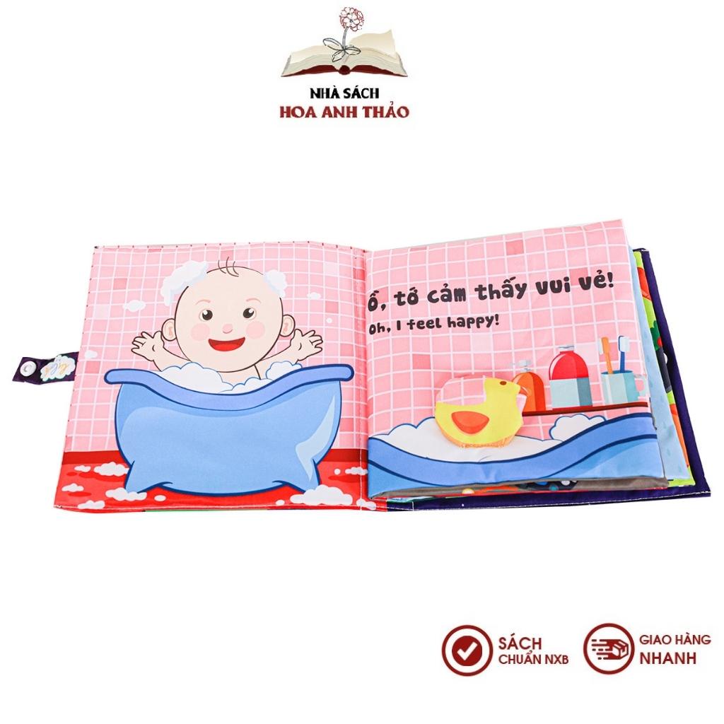 Sách vải Lalala baby song ngữ đa tương tác Bé cảm thấy thế nào?