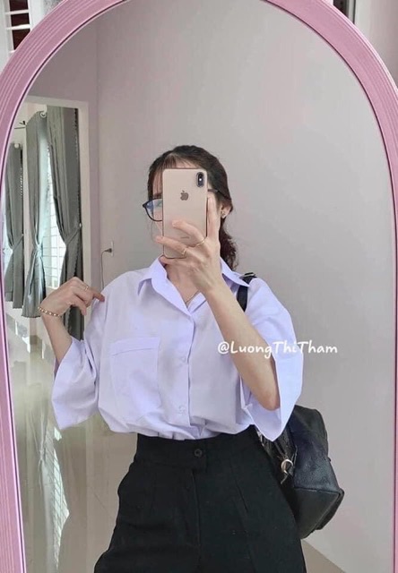 [HOT]ÁO SƠ MI TRẮNG CỘC, TAY LỠ CÓ TÚI/ KHÔNG TÚI ULZANG FREESIZE | BigBuy360 - bigbuy360.vn
