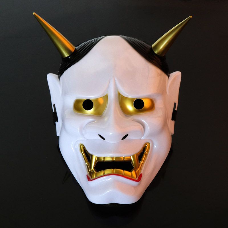 Mặt nạ hóa trang Oni Noh Hannya trong dịp Halloween - Mặt nạ quỷ vương hai sừng