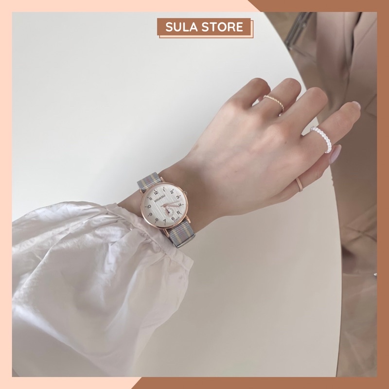 Đồng hồ nữ mặt tròn 28mm đẹp SULABUL giá rẻ chính hãng chống nước