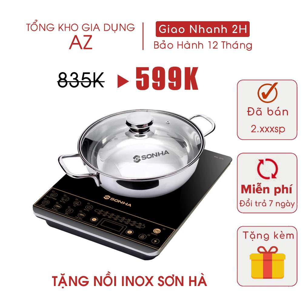 Bếp điện từ đơn Sơn Hà (Tặng kèm nồi Inox 28cm).