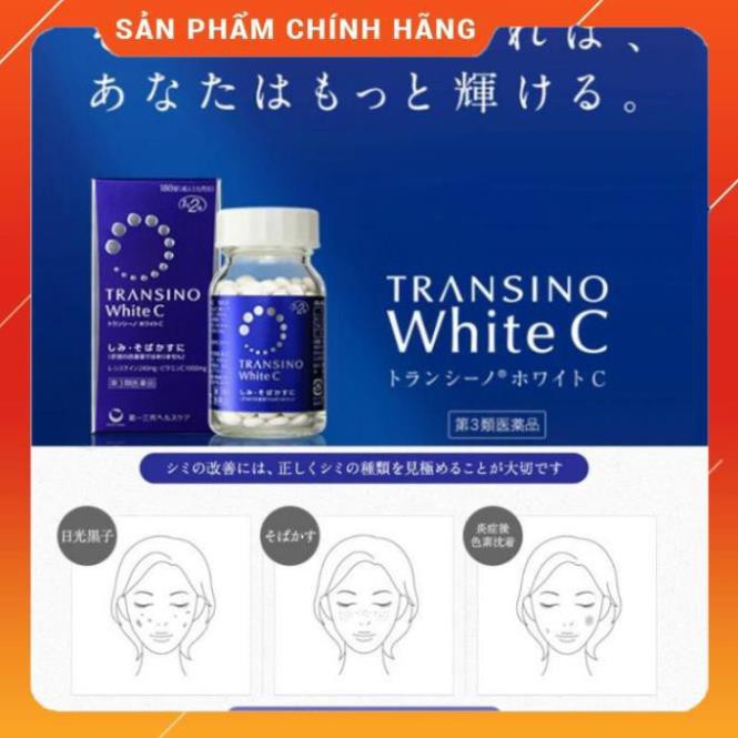 Viên uống trắng da Transino White C Clear Nhật 120 viên