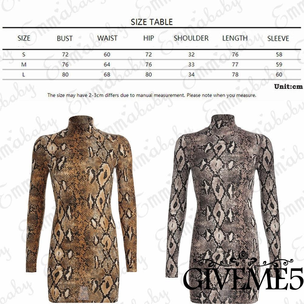 Đầm dáng ôm dài tay phối họa tiết da rắn gợi cảm cho nữ | BigBuy360 - bigbuy360.vn