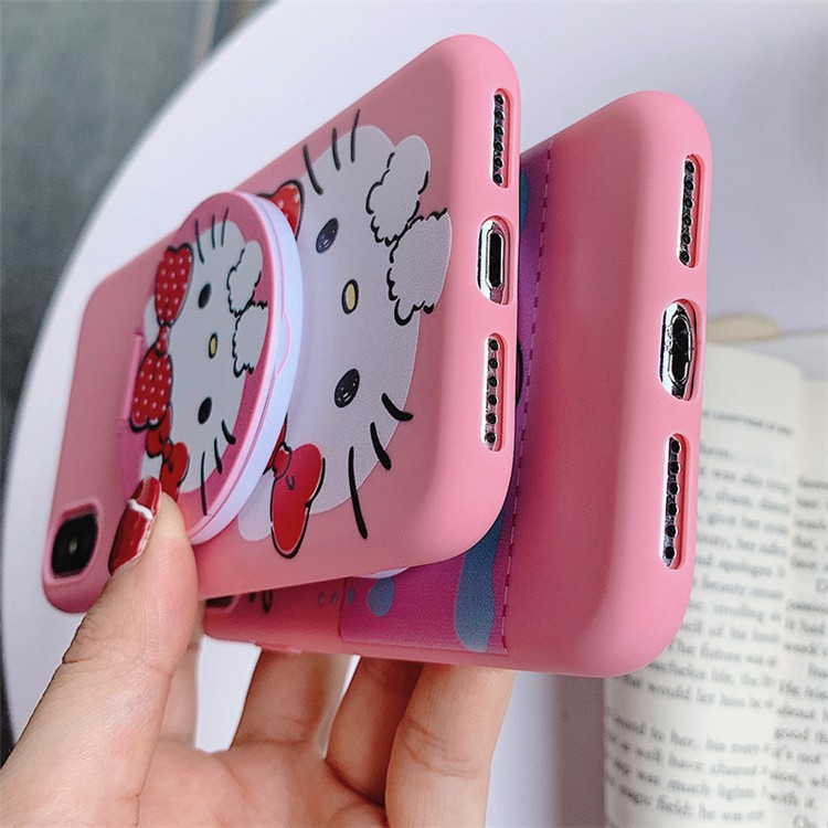 Ốp điện thoại Samsung hình mèo hello kitty thắt nơ màu hồng cho J6 J8 2018 J7 Prime J3 J2 Pro J5 J4 Plus