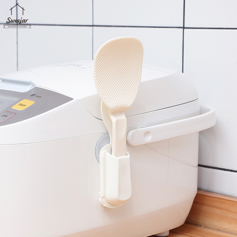 Giá đựng thìa xúc cơm SWEEJAR có cúp hít dính tường thiết kế dạng rãnh tiện lợi