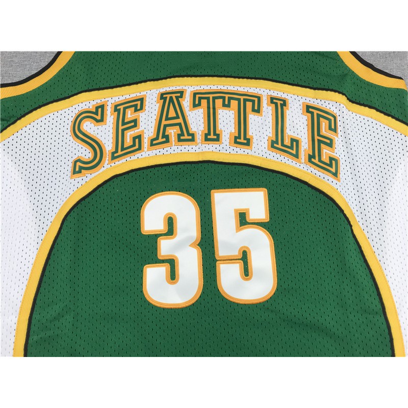 Áo Bóng Rổ NBA jersey Seattle Super Sonics Số 35 Durant Durant Màu Xanh Lá Cây Cổ Điển