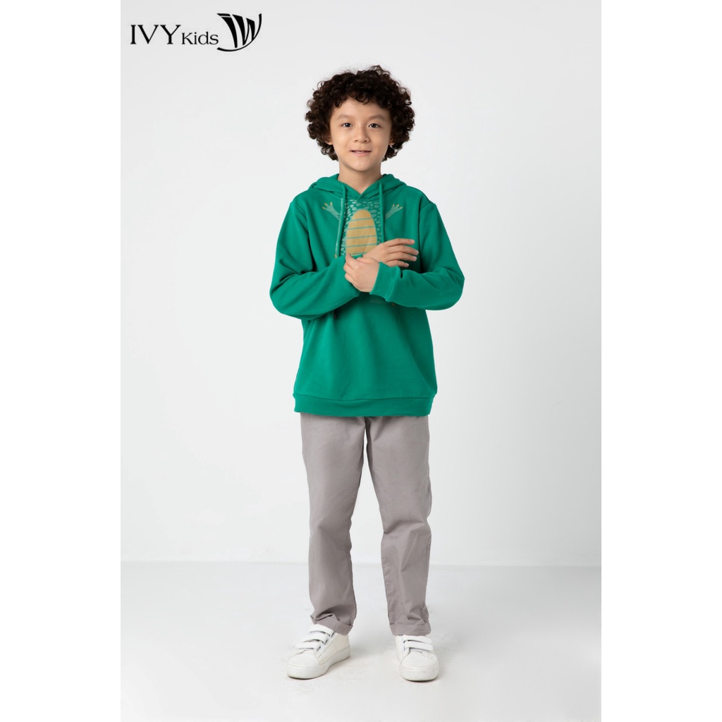 Áo hoodie khủng long bé trai IVY moda MS 59K1175