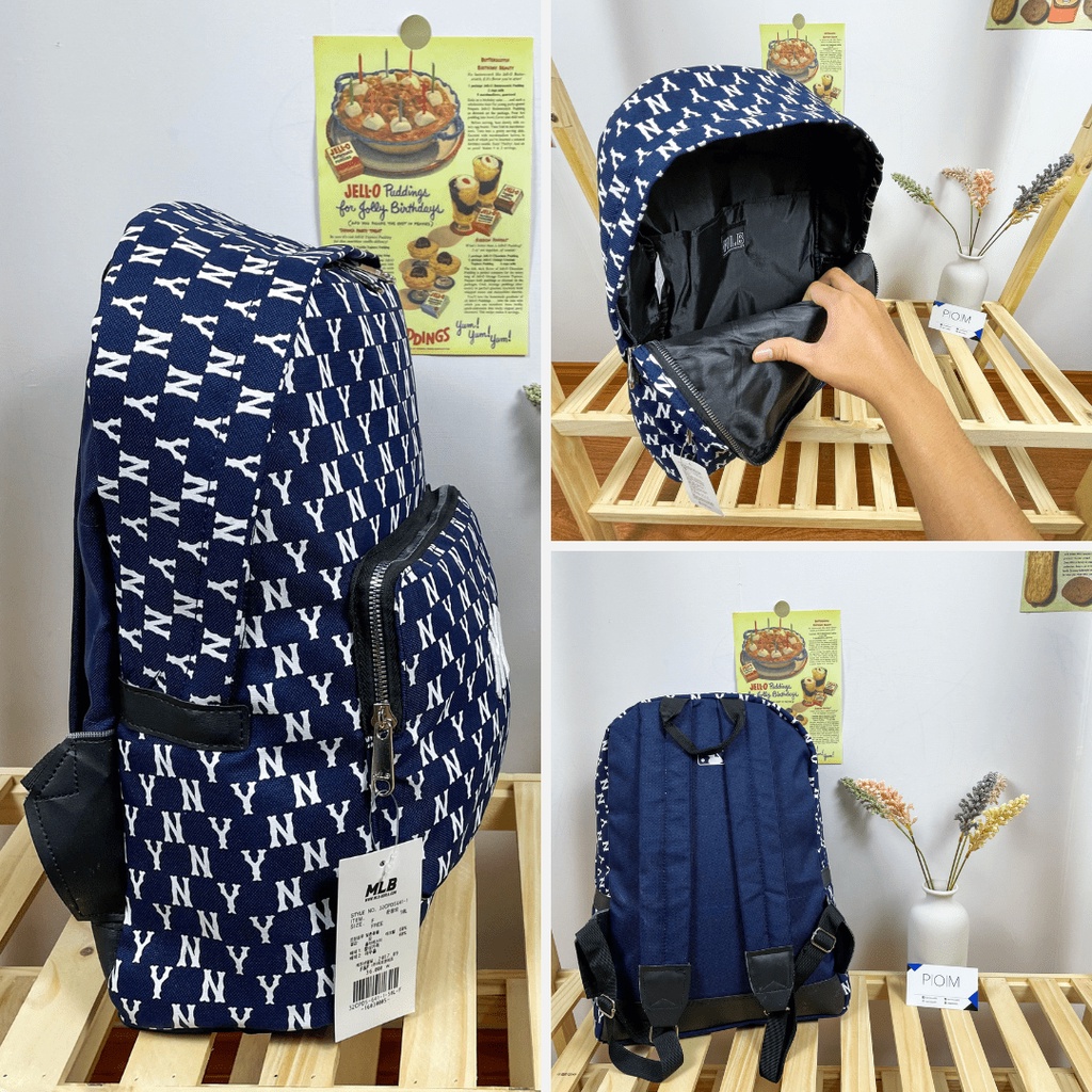 Balo unisex cặp đi học đi chơi nam nữ NY Monogram - Pom Store