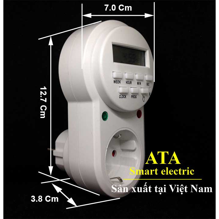 Ổ cắm hẹn giờ kỹ thuật số ATA AT08C