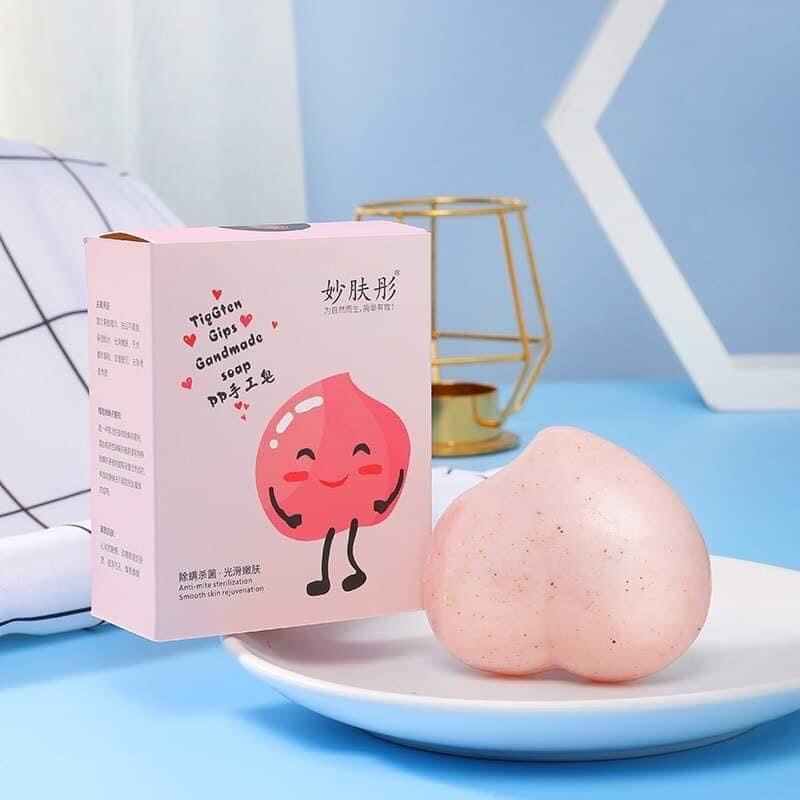 Xà bông trái đào giảm thâm mông (tặng 1 túi lưới tạo bọt)