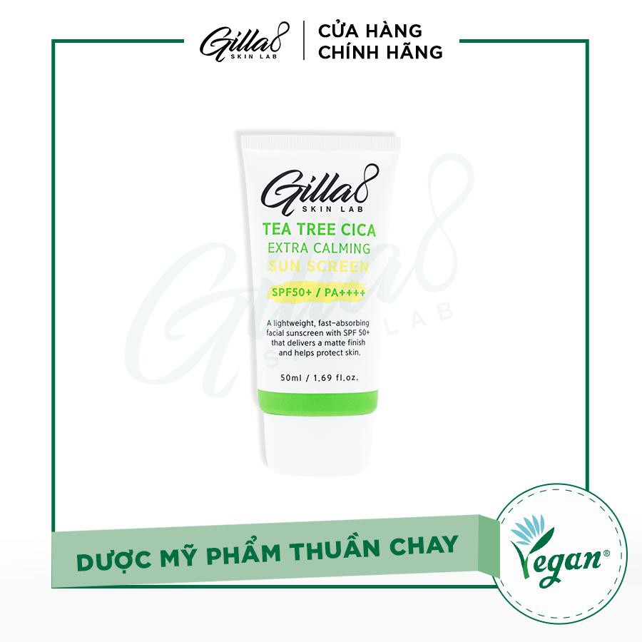 KEM CHỐNG NẮNG GILLA8 - TEA TREE CICA EXTRA CALMING SUN SCREEN (50ML)