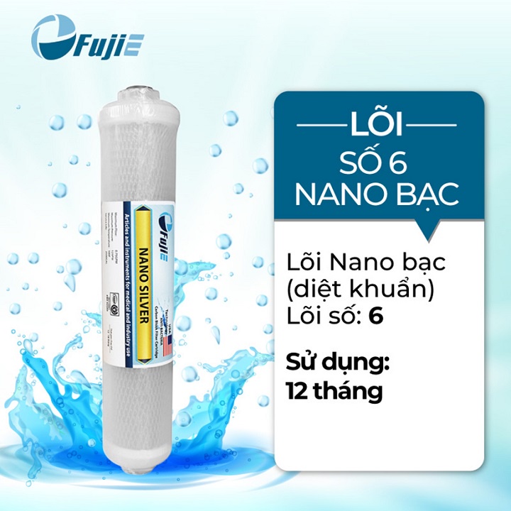 Lõi lọc nước số 6 RO Fujie - Nano Bạc