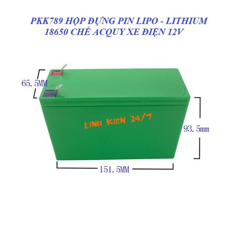 Hộp Đựng Pin 18650 Chế Ắc Quy Xe Điện 12V