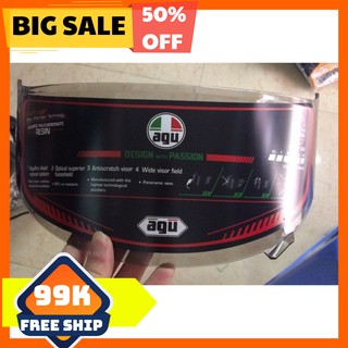 Kính cả mặt gắn mũ bảo hiểm fullface AGU, gắn mũ Royal
