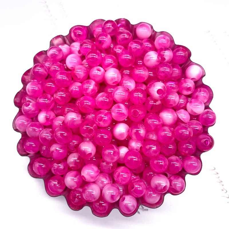 Hạt Xâu Làm Trang Sức Hai Màu Sắc Bằng Acrylic 6mm/8mm/10mm DIY