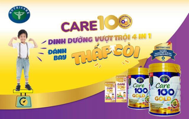 Sữa Care 100 gold 900g(cho trẻ biếng ăn)