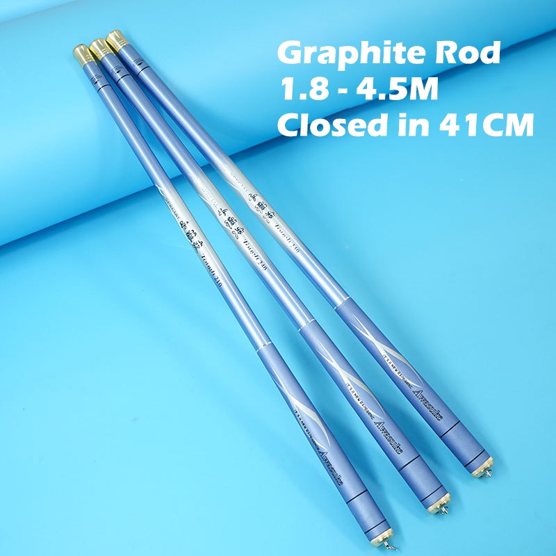 Cần câu đài cần câu tôm telescopic fishing pole carbon fiber rod 1.8-4.5m