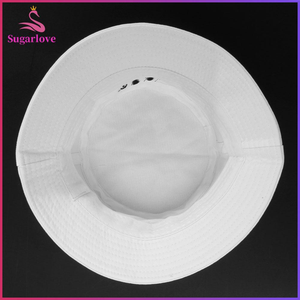 Beautiful※Smile Face Embroidery Bucket Hat Fishing Sunscreen Bucket Hat