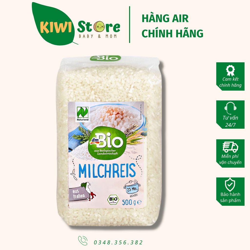 Gạo sữa hữu cơ Bio Milchreis cho bé ăn dặm gói 500g (Đức)