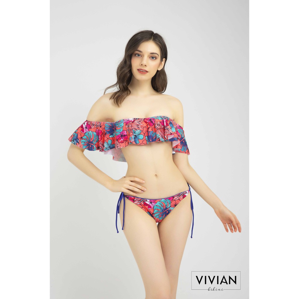 Quần bơi lẻ BIKINI PASSPORT cột dây hai bên - Hồng-VS146_PK