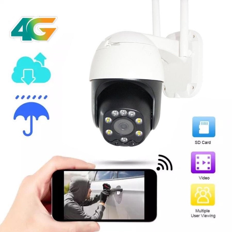 Camera CARECAM dùng Sim 4G Ngoài Trời XEM ĐÊM CÓ MÀU, Phát Hiện Chuyển Động, đàm thoại 2 chiều,bảo hàng 12 tháng