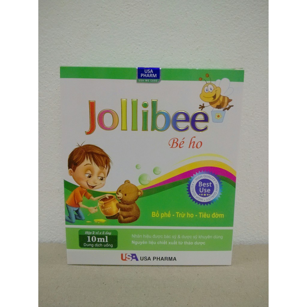 SIRO HO THẢO DƯỢC TỰ NHIÊN JOLLIBEE BÉ HO - KHỎI HO - GIÚP BỔ PHẾ, PHỔI - AN TOÀN CHO TRẺ NHỎ - HỘP 10 ỐNG