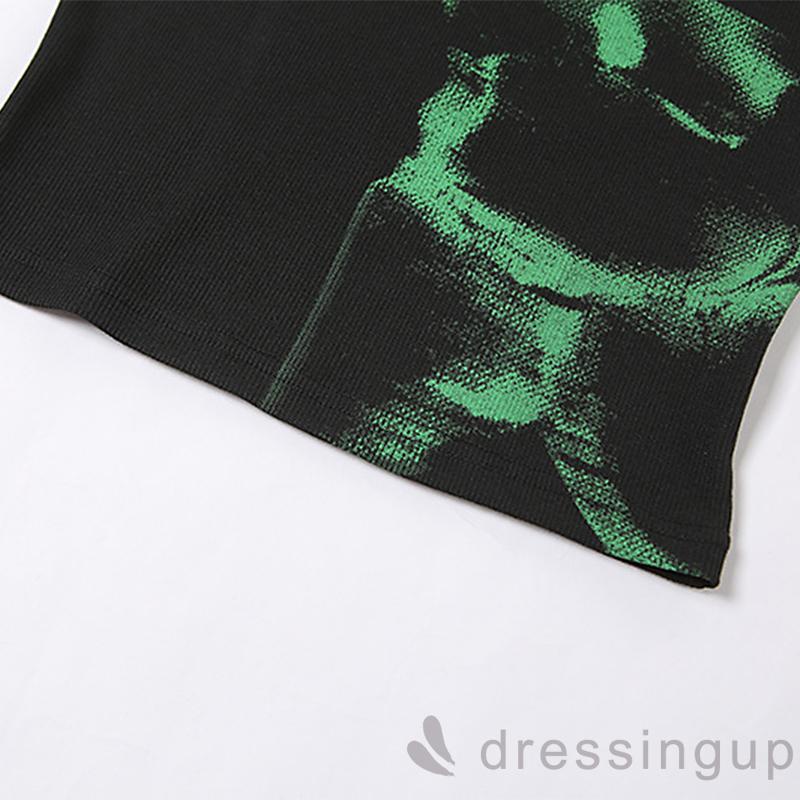 Áo Tank Top Không Dây Nhuộm Màu Độc Đáo Thời Trang Cho Nữ