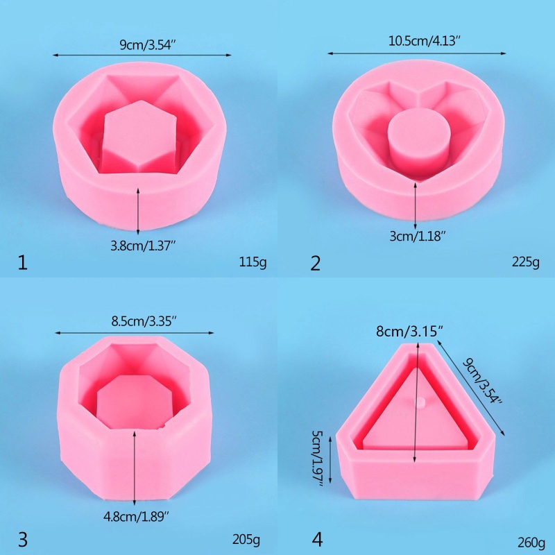 Khuôn Silicone Làm Chậu Cây Mọng Nước DIY Tiện Dụng