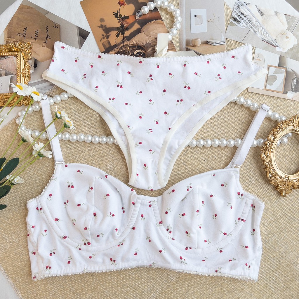 Bộ đồ lót thun có gọng không mút màu thun phối họa tiết YESDADDY | BigBuy360 - bigbuy360.vn