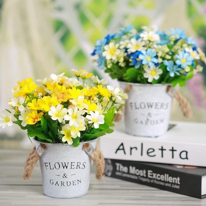 Bó Hoa Cúc Nhân Tạo 28 Đầu Trang Trí Nhà Cửa