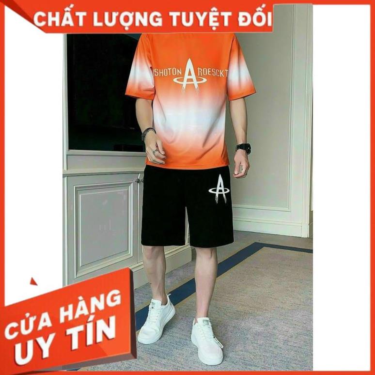 Đồ bộ thể thao nam thun lạnh mặc mát kèm ảnh thật K085 2 màu Trắng và Đen