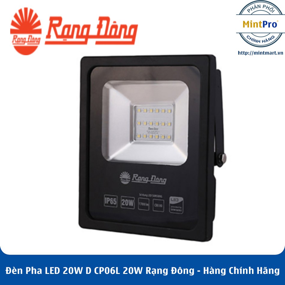 Đèn Pha LED 20W D CP06L 20W Rạng Đông - Hàng Chính Hãng