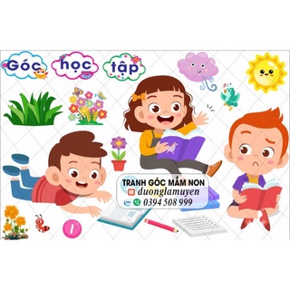 Decal mầm non(ảnh thật)- góc học tập