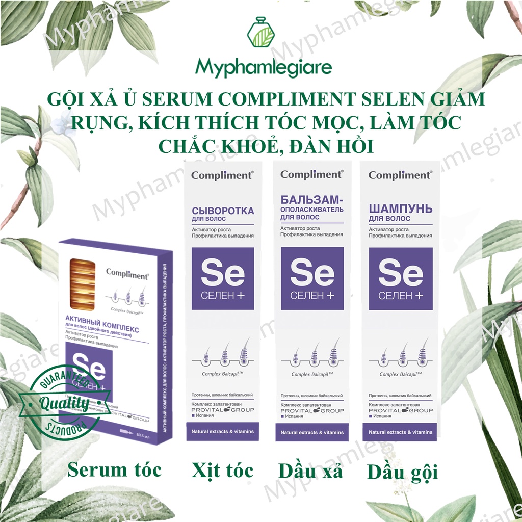 Dầu gội, xịt dưỡng, Serum tóc SE Selen Compliment kích thích mọc, giảm rụng tóc