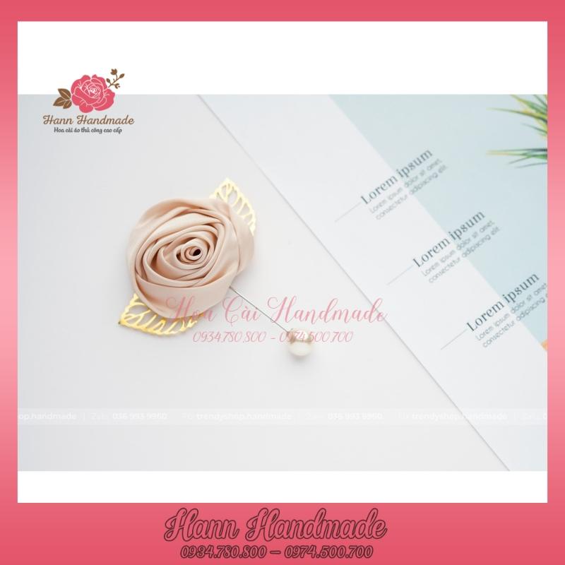 Hoa cài áo, trâm ghim cài váy nữ handmade phối phụ kiện cao cấp sang trọng [HANN- Hoa cài áo, pk thời trang]
