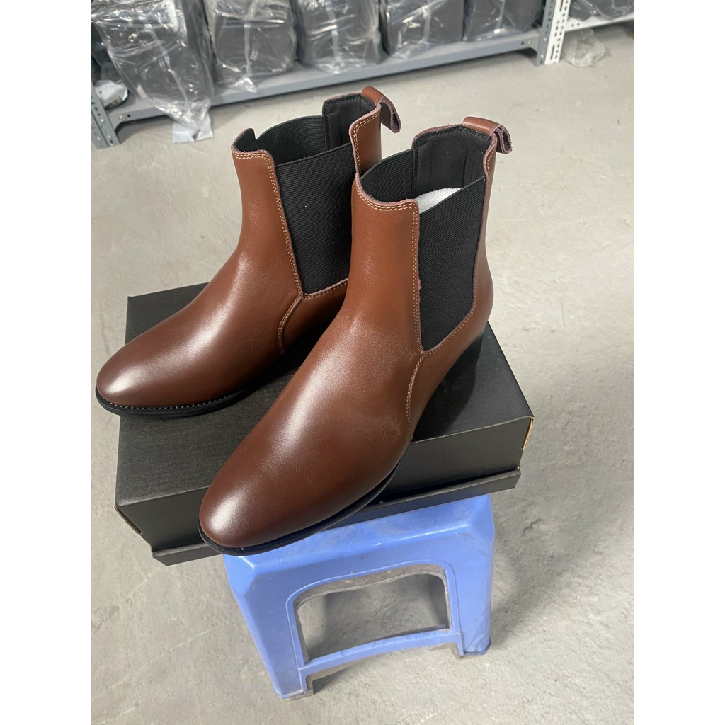 [Đế phíp] Heels Chelsea Boots Brown, Giày Bốt Nâu