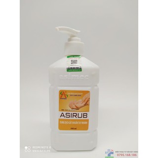 Nước rửa tay khô Asirub chai 500ml đủ vòi