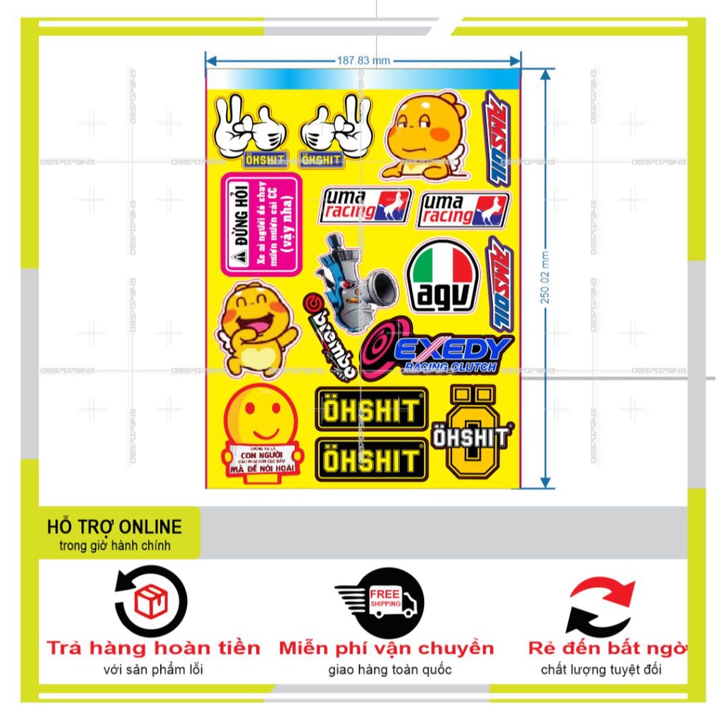 LOGO STICKER DÁN XE MÁY M37 - SHINDECAL2