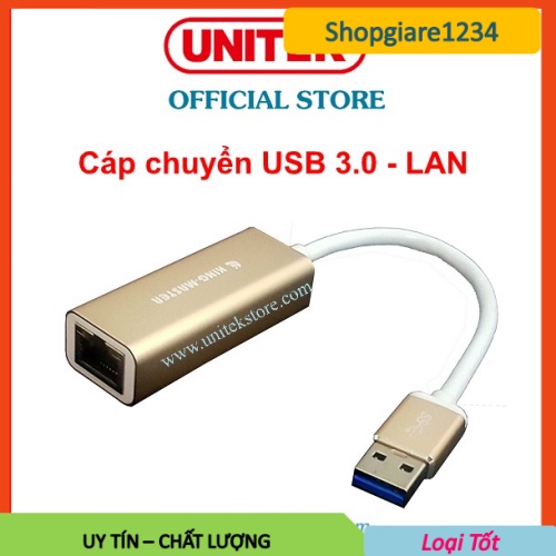 Cáp USB 3.0 ra Lan KINGMASTER KM006 -Cổng Chuyển USB 3.0 SANG LAN RJ45 100/1000 - Bảo Hành 12 Tháng