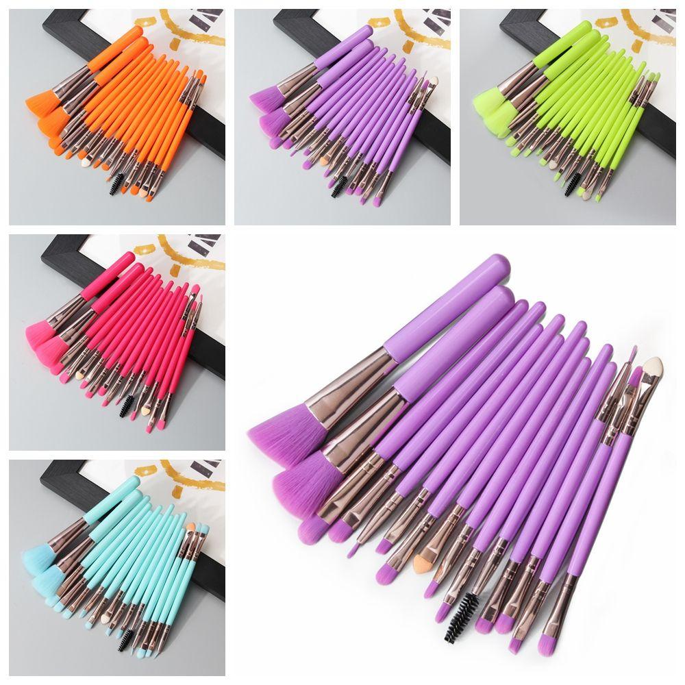 EUCA Bộ 15 Cọ Trang Điểm Chất Liệu Nhựa Cao Cấp