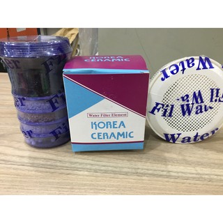 Bộ linh kiện Bình lọc nước Combo 3 món: Gồm Trụ Lọc (Lõi Than 5 tầng) + Sứ Lọc tím (Nấm Sứ) + Đá Khoáng