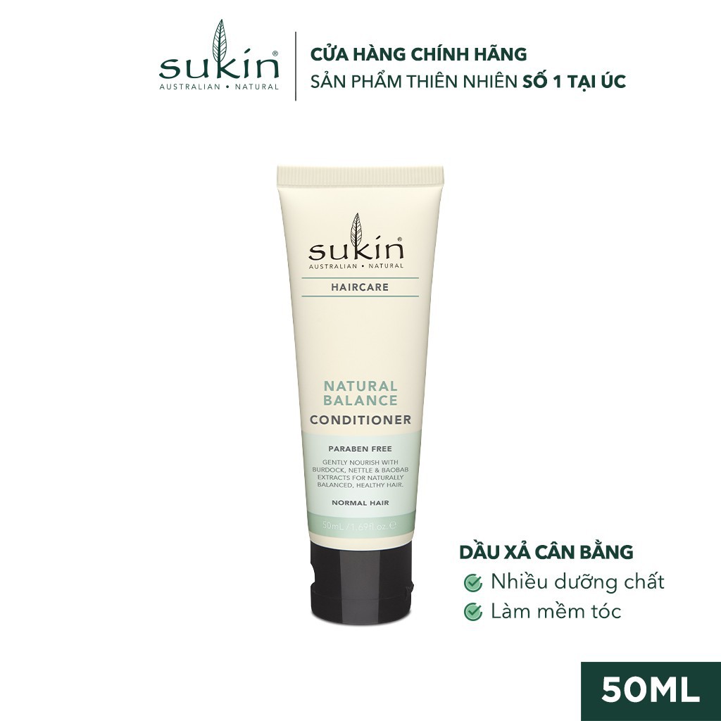 Dầu Xả Cân Bằng Thiên Nhiên Sukin Haircare Natural Balance Conditioner 50ml